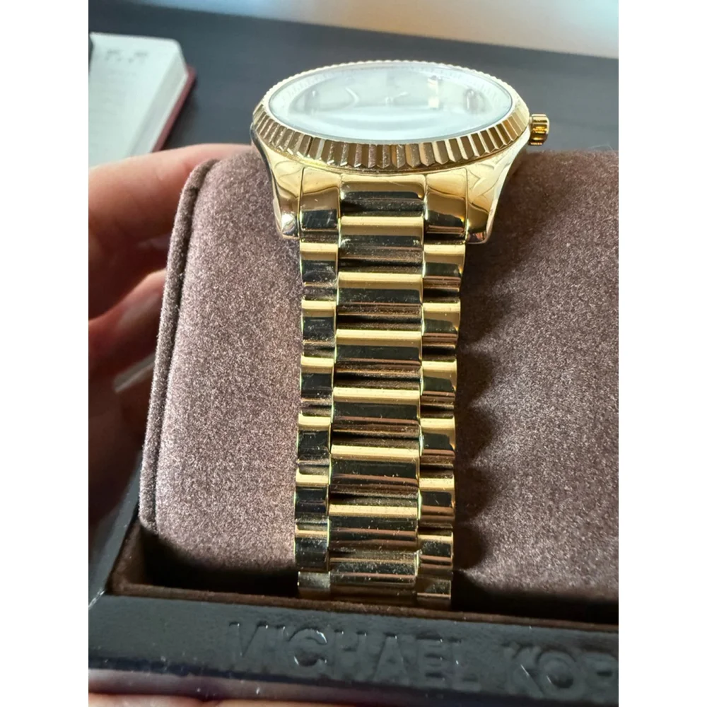 ✨ Michael Kors Gold Tone Crystal Dial Watch | Box + Extra Links ✨